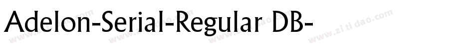 Adelon-Serial-Regular DB字体转换